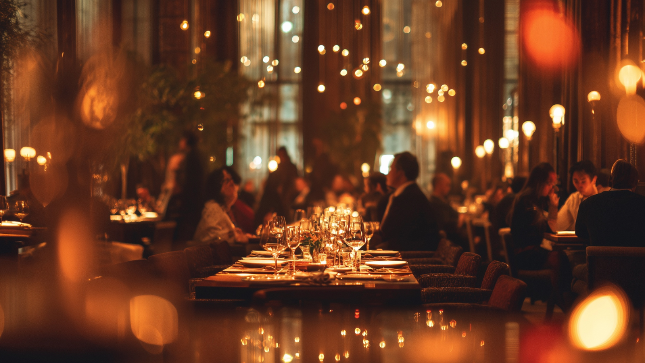 Restaurant-Tisch mit Speisen und Getränken, dargestellt als Beispiel für unterschiedliche Mehrwertsteuersätze in der Gastronomie