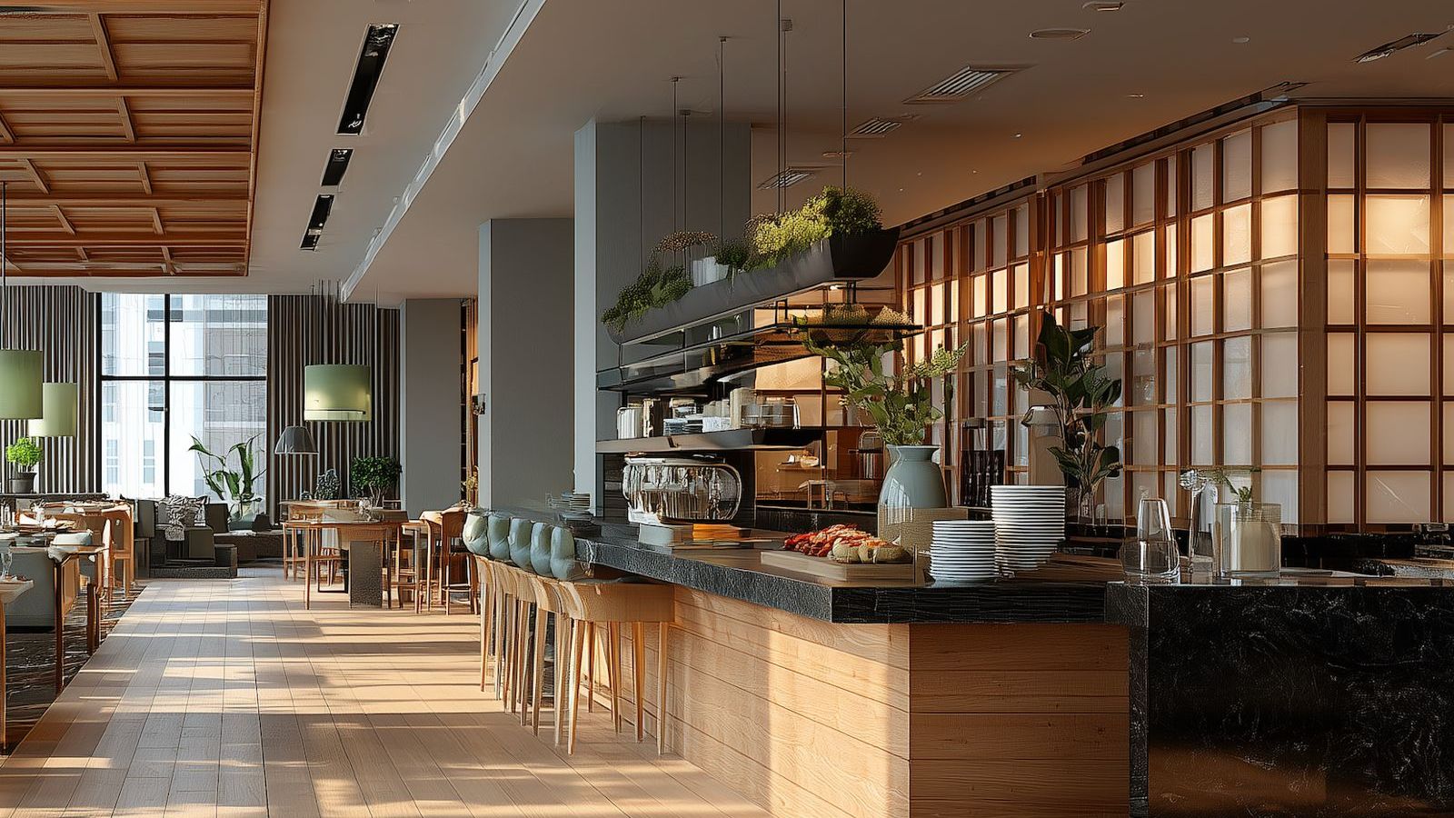 mise en place im Restaurant