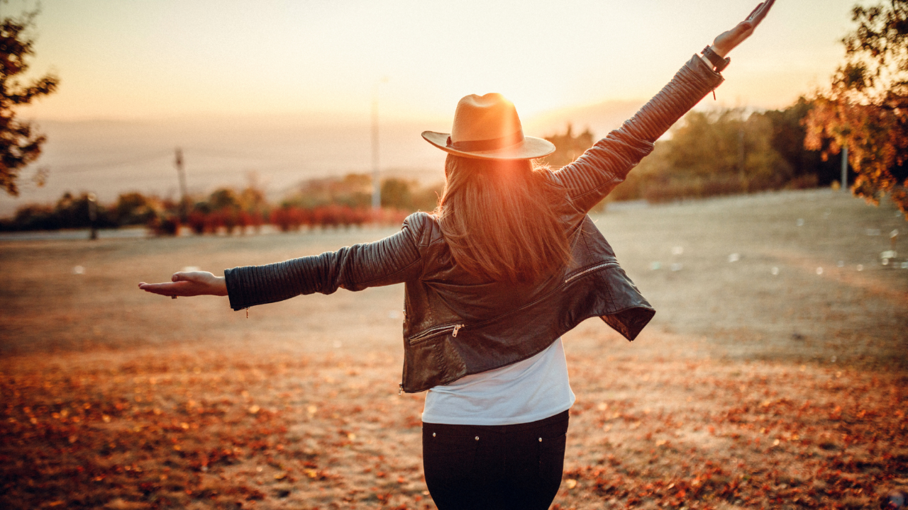 Woman finding strength and healing from fear