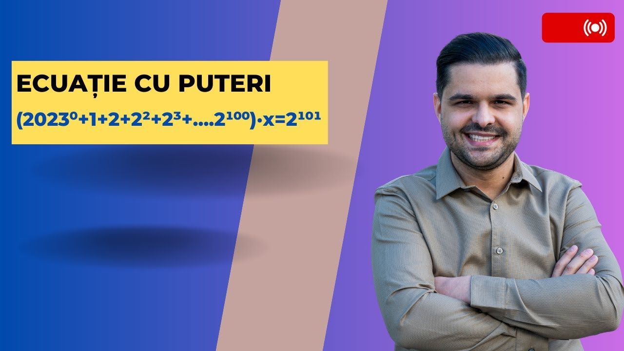 Exercițiu rezolvat - Ecuație cu puteri, clasa a V-a