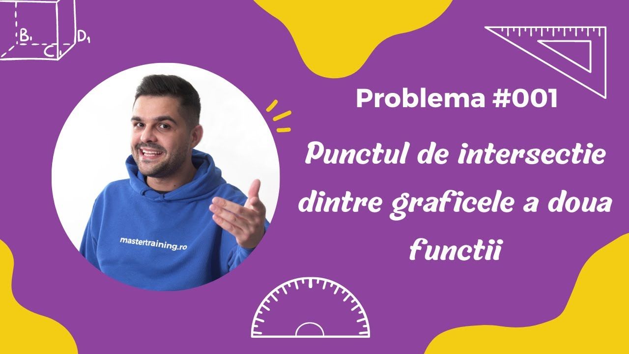 Problemă rezolvată:  Punctul de intersecție dintre graficele a doua funcții, clasa a VIII-a, Evaluarea Națională