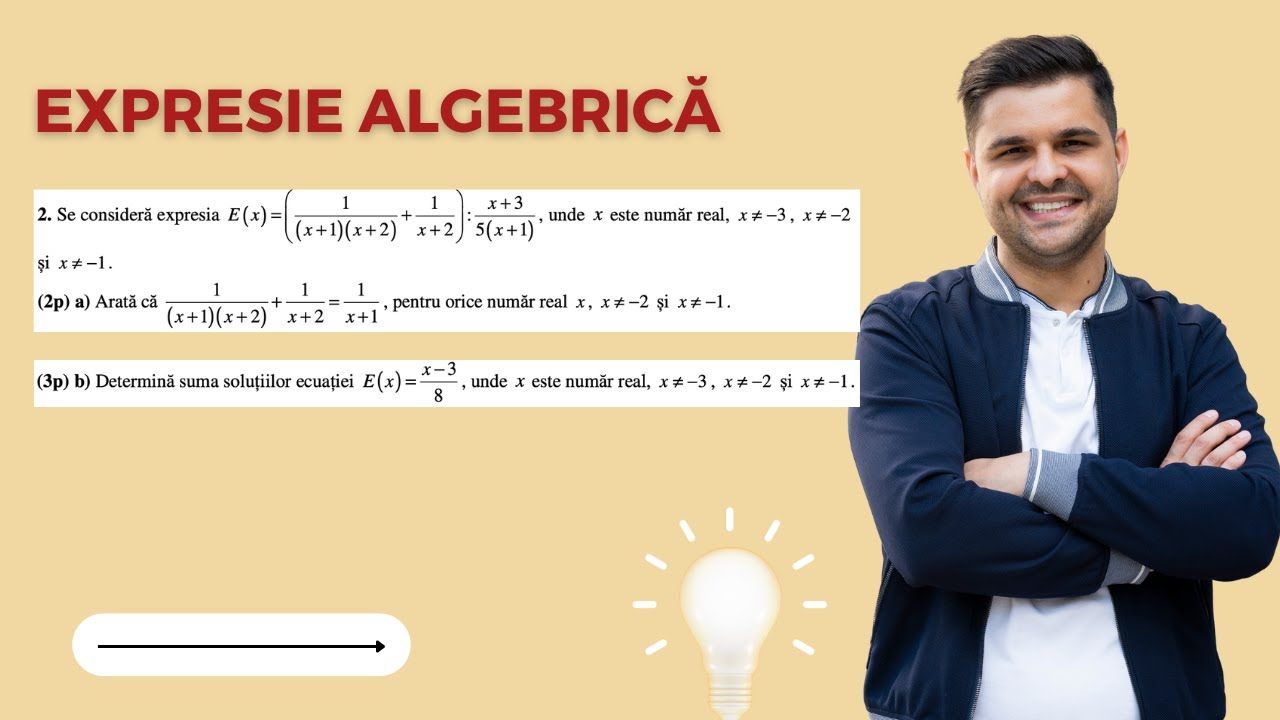Exercițiu rezolvat - Expresii, Formule de calcul prescurtat, clasa a VIII-a, Evaluarea Națională