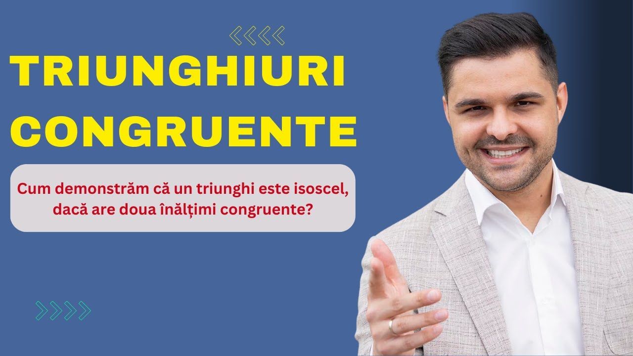 Problemă rezolvată - Triunghiul isoscel, clasa a VI-a, Evaluarea Națională