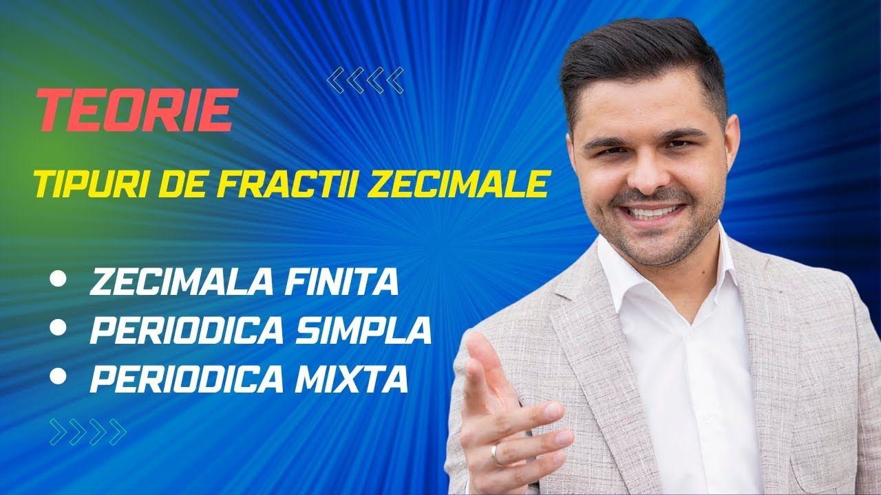 Tipuri de fracții zecimale. Fracție zecimală finite, periodică simplă, periodică mixtă. Clasa a V-a.