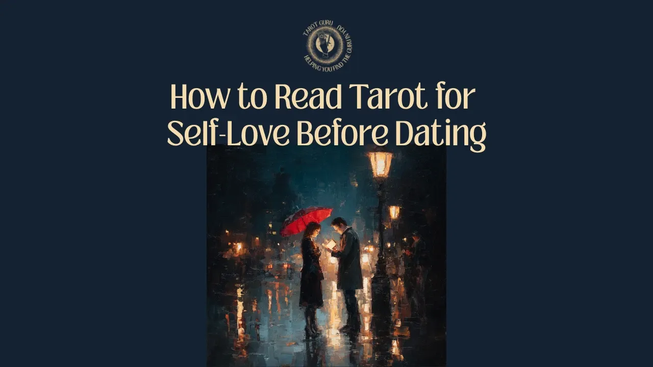 Impressionist-style painting of a couple embracing under a red umbrella on a rainy city street at night, with glowing streetlights reflecting on wet pavement and bokeh lights in the background