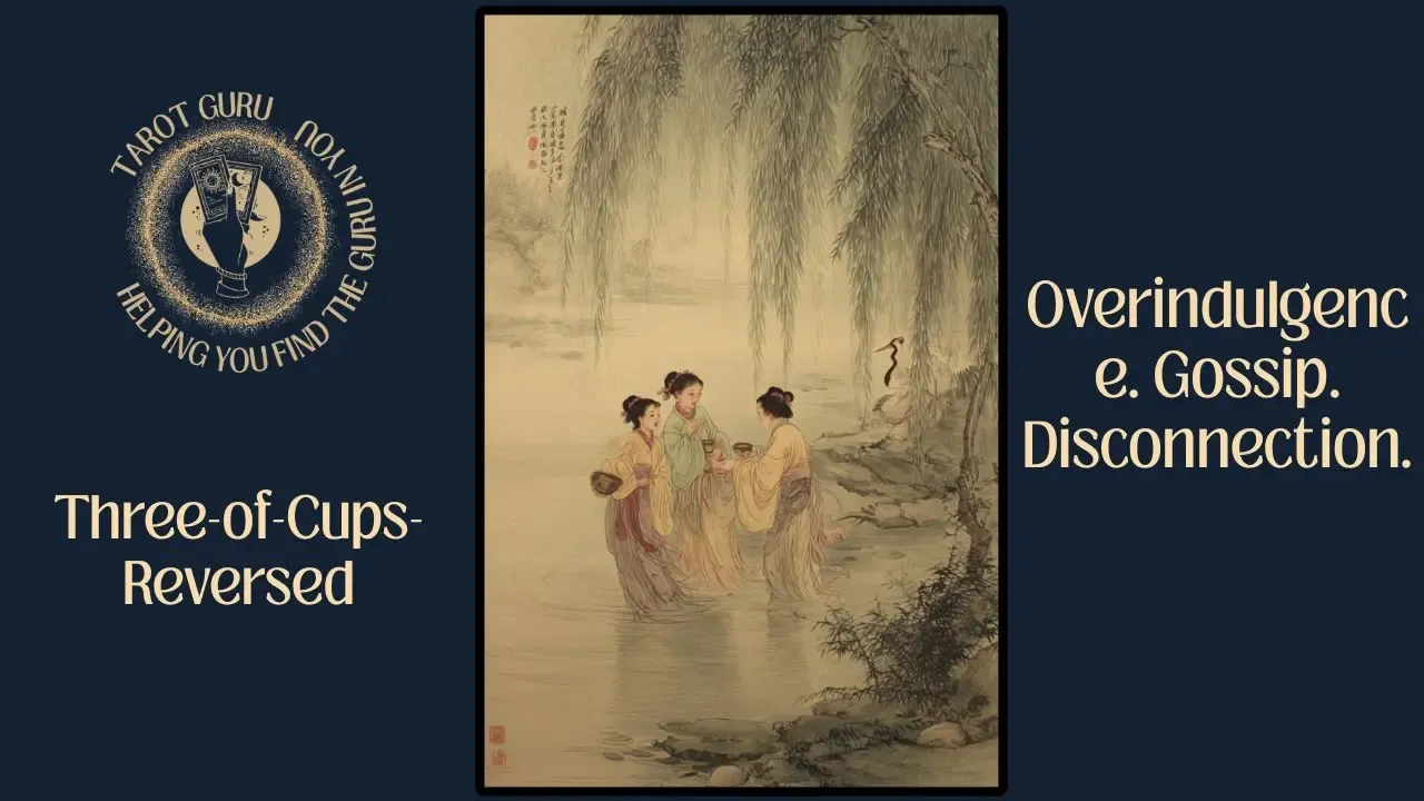 Two of Cups Reversed tarot card — symbolism of emotional imbalance, disconnection, and relationship tension.