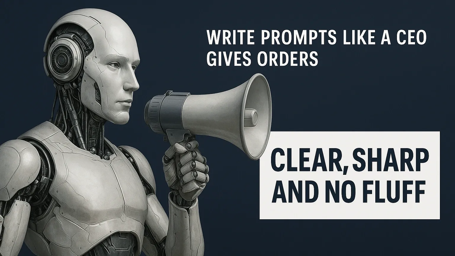write AI prompts clear sharp and no fluff