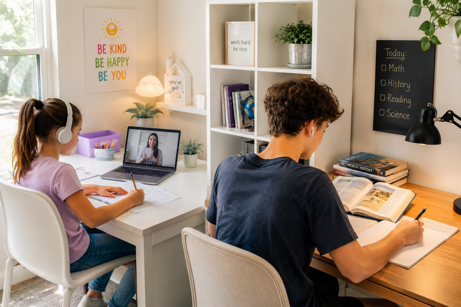 Homeschool student learning online with Schoolhouse Online