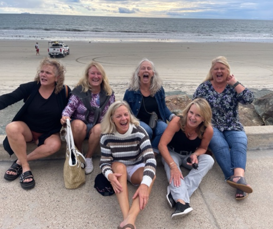 Group of lifelong friends celebrating together