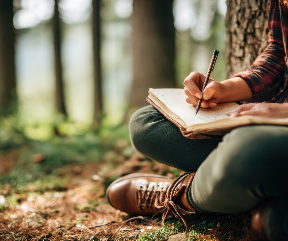 Writing in a gratitude journal