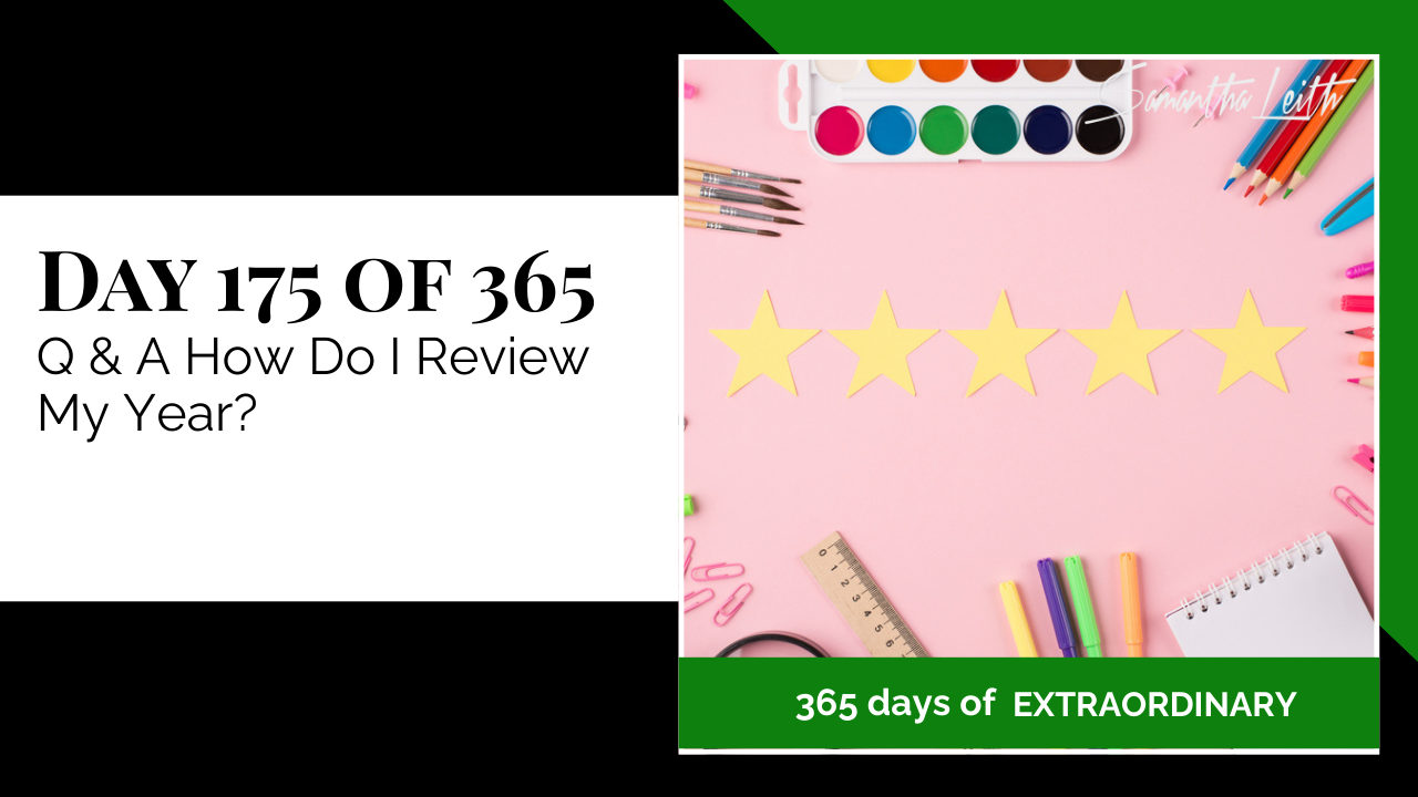 A colorful desktop flat-lay featuring a row of five rating stars next to a watercolor palette and various art supplies, used to represent the creative and critical process of annual review, performance assessment, and setting future goals.