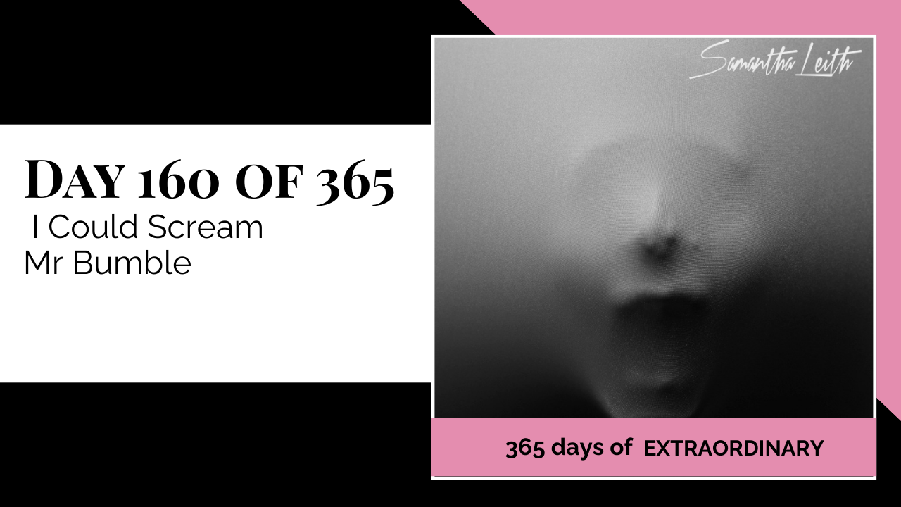 An artistic and unsettling monochrome image of a mouth and nose pressing against a white mesh, symbolizing emotional distress, the need for expression, and the frustration of being unheard in a discussion referencing the literary character 'Mr Bumble'.