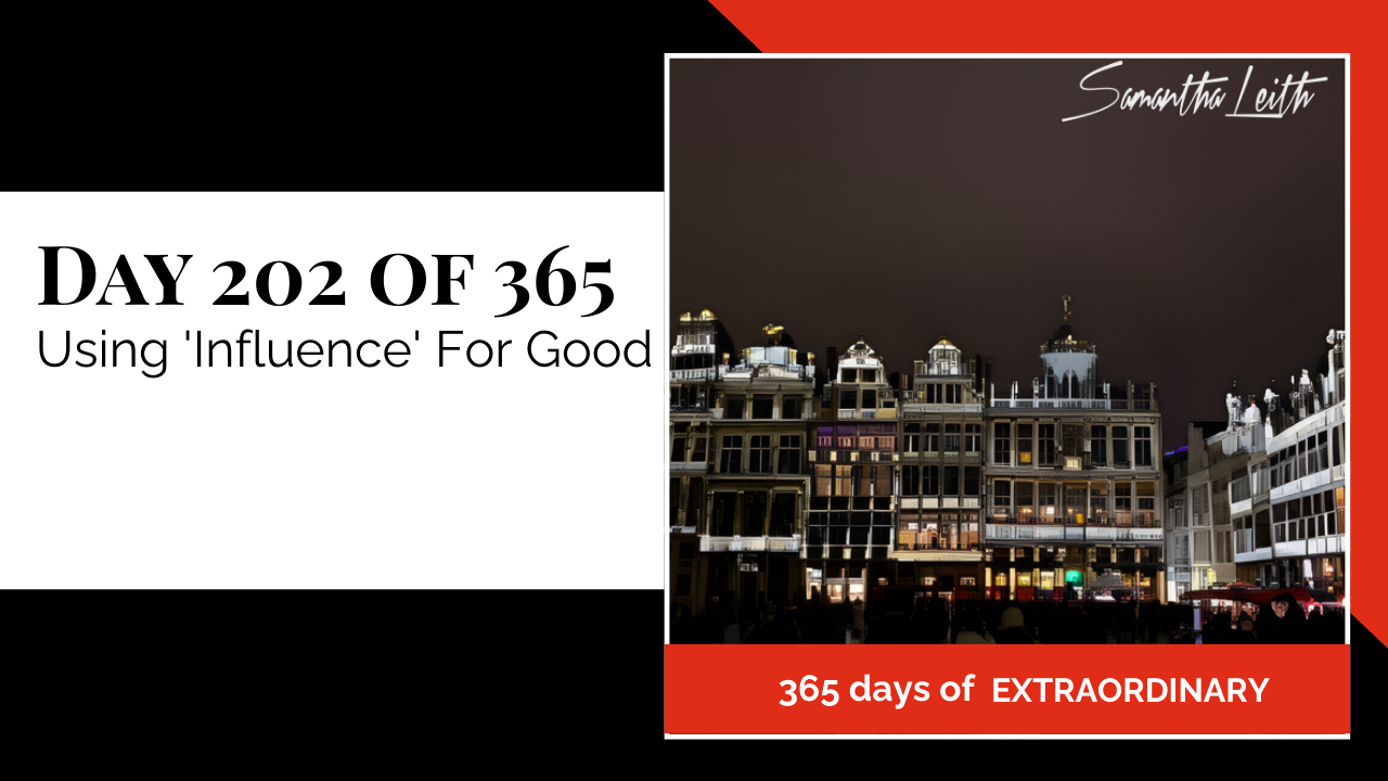 A high-quality nighttime photograph of a well-lit European city center or market square, used as a powerful visual metaphor to discuss ethical influence, positive impact, and using social or professional visibility for good purposes.