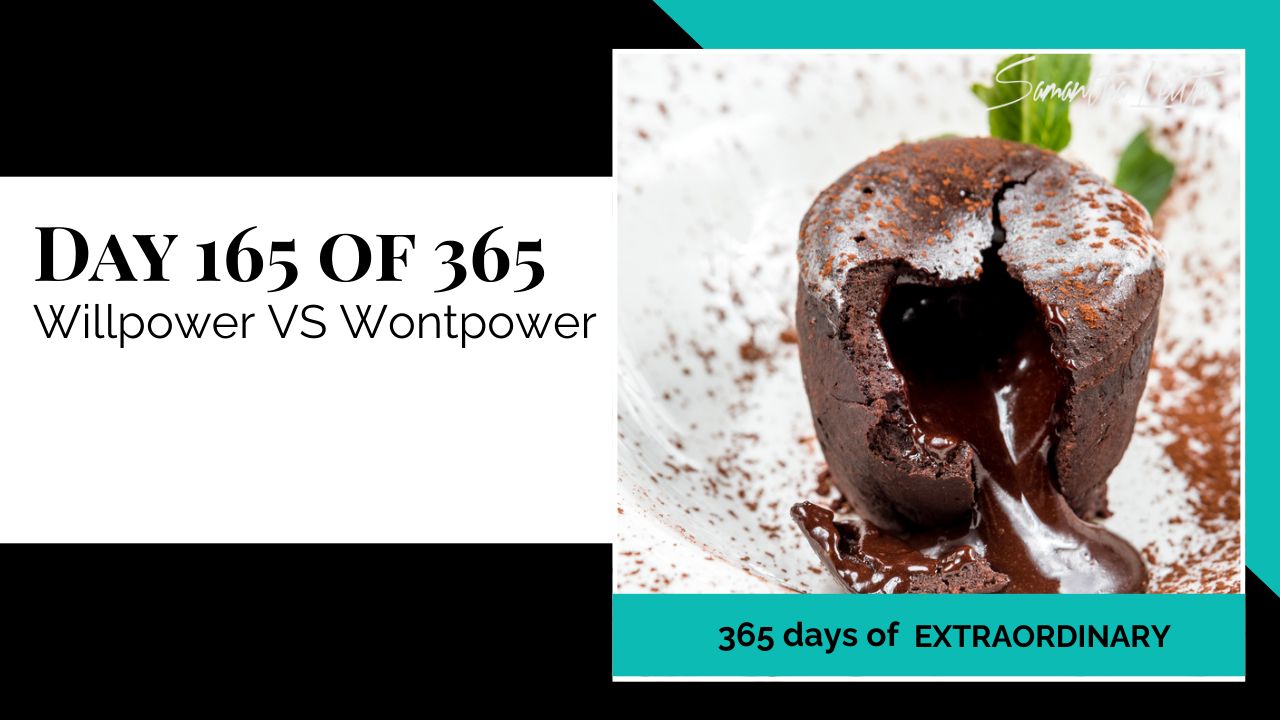 High-quality food photograph of a decadent chocolate lava cake with a flowing, dark chocolate center, used as a powerful metaphor to illustrate the conflict between personal willpower and the desire to give in to immediate gratification.