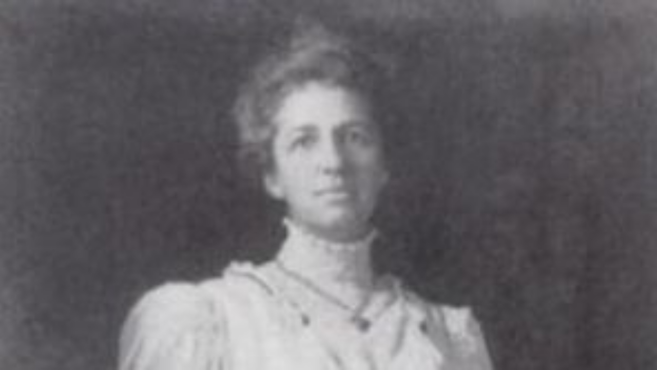 Portrait of Jessie Luther, early 20th-century occupational therapy pioneer, whose work with Dr. Wilfred Grenfell in Newfoundland helped link handicrafts to health and livelihood.