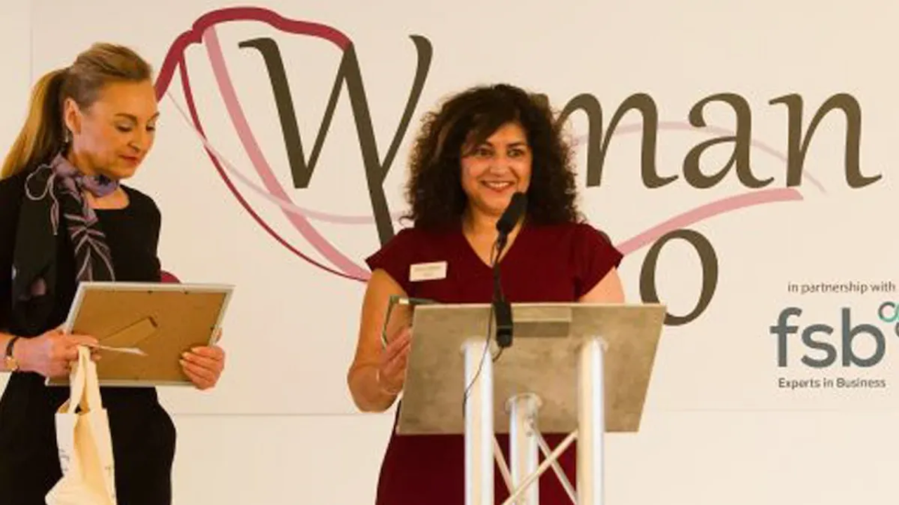 Perm speaking at the Woman Who Awards