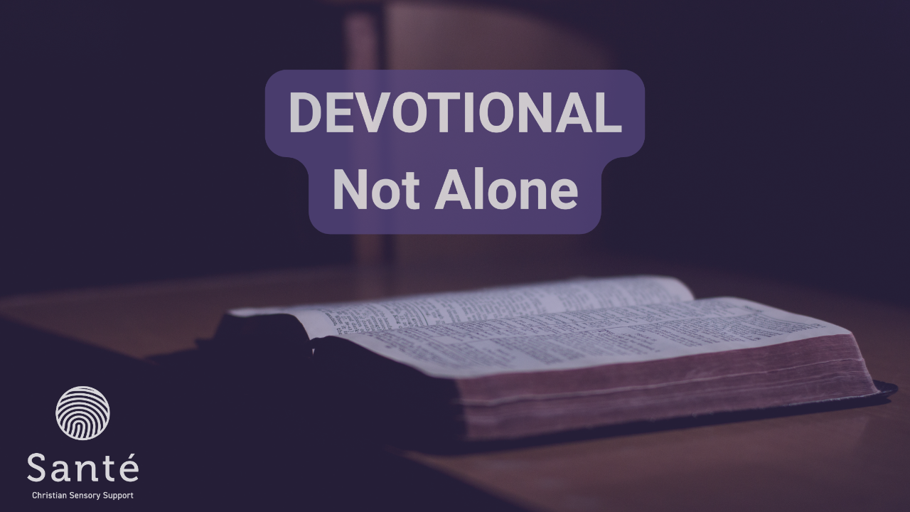 Devotional title on a bible background