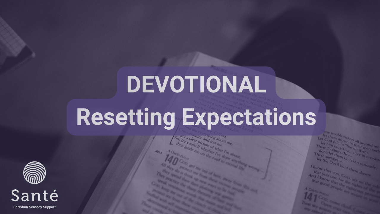 Devotional title with an open bible