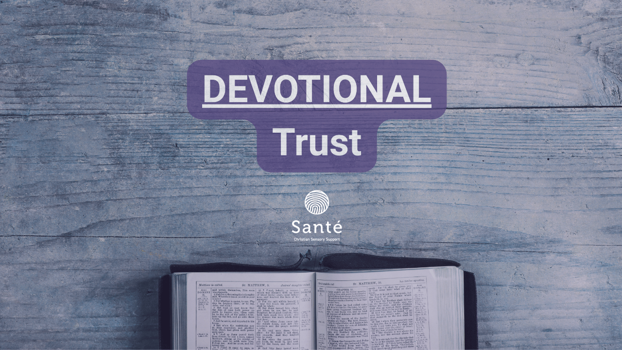 Devotional Title with Bible image