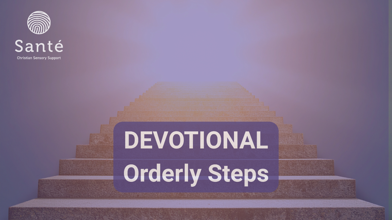 Devotional cover image with title: Orderly steps