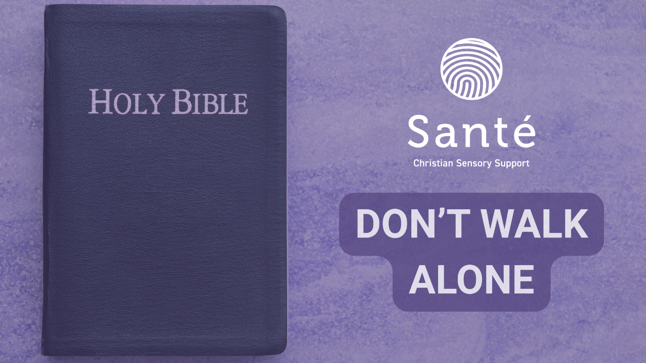Bible with devotional title: Don't walk alone