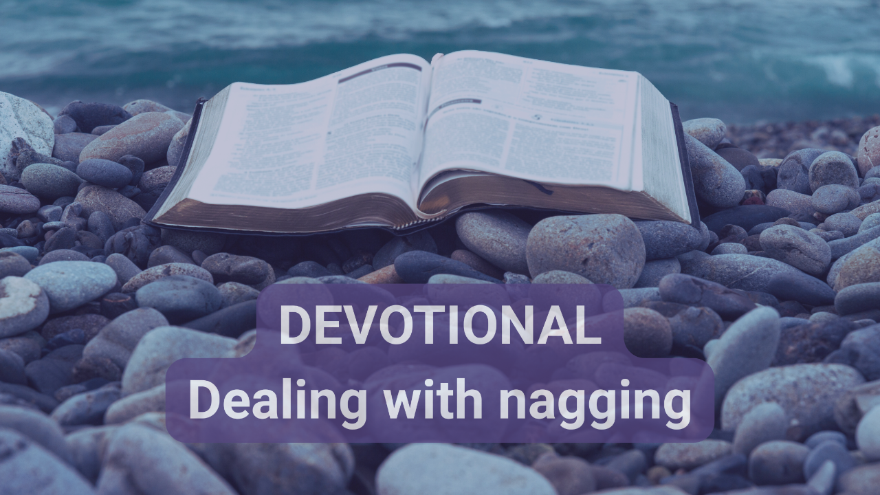 Bible on beach with blog title