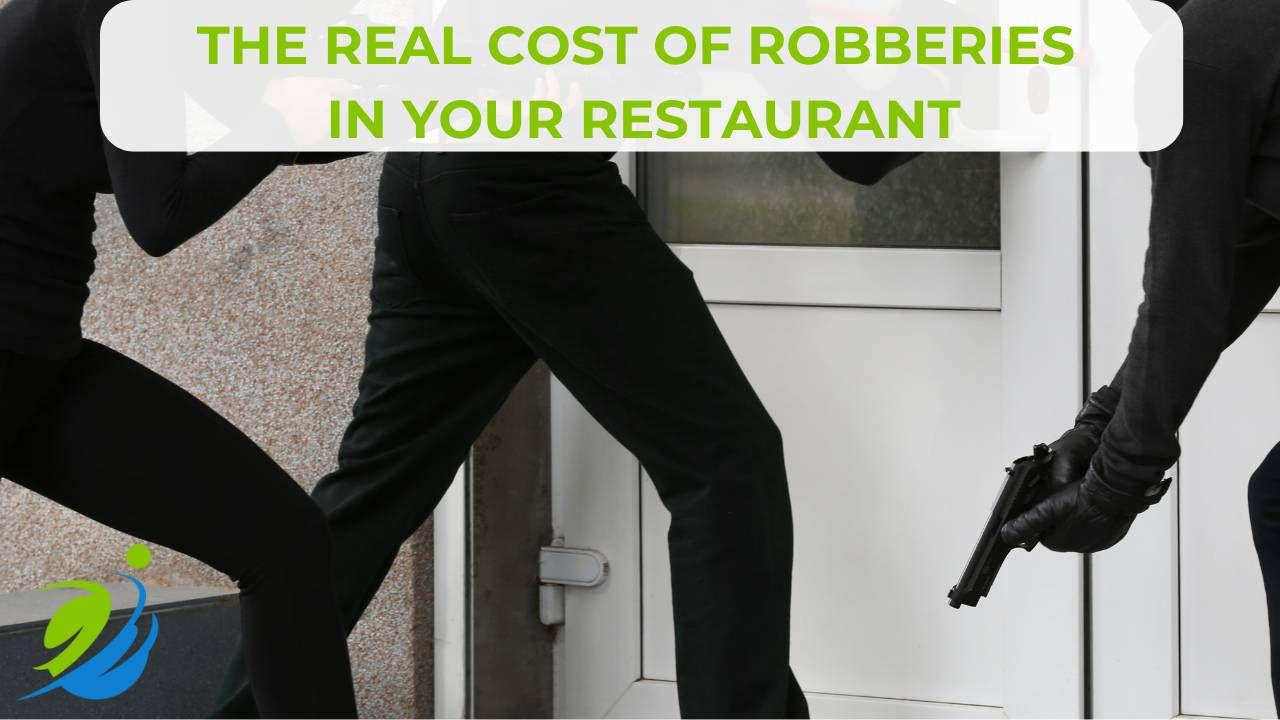 Masked robbers attempting to force entry into a restaurant. Robbery prevention training helps restaurant employees stay safe and reduces risks.