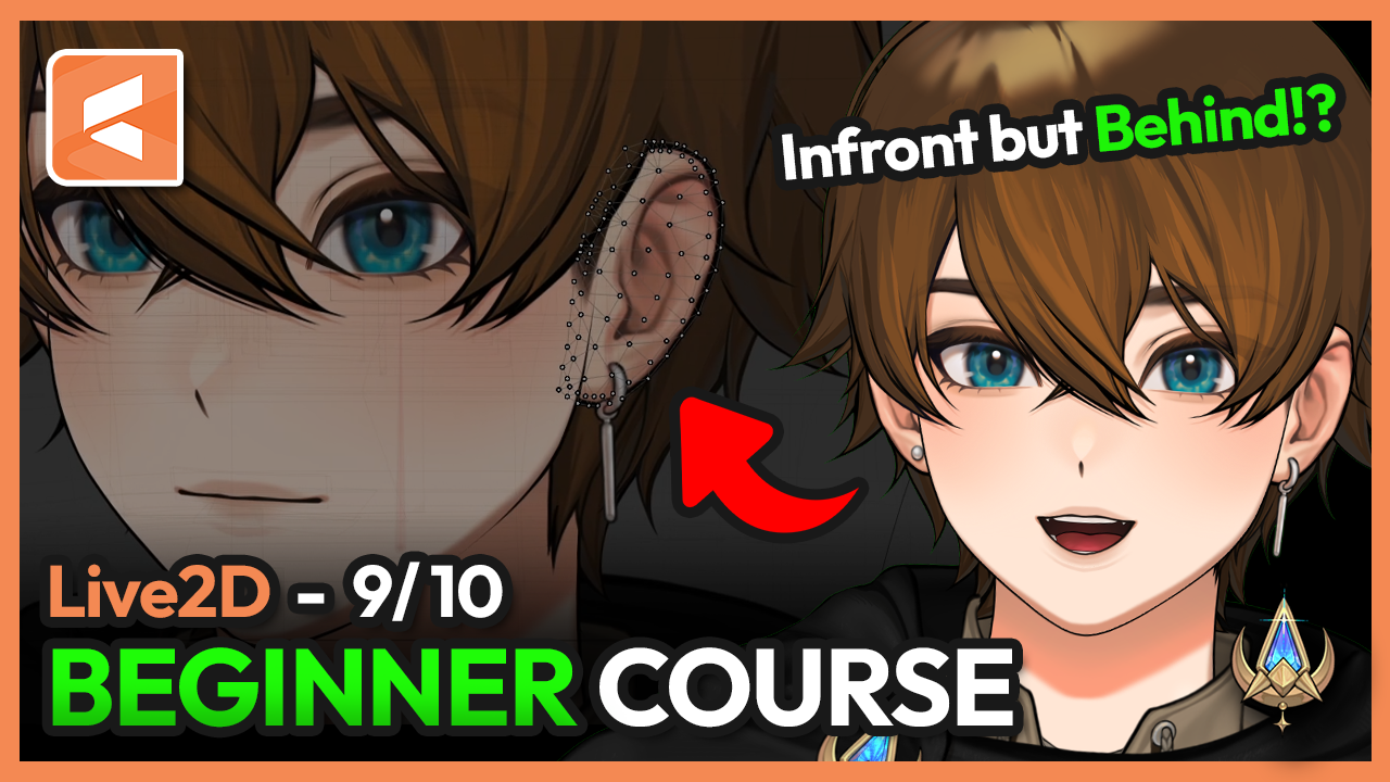 Tutorial using draw order to change the order of art layers for VTuber model rigging