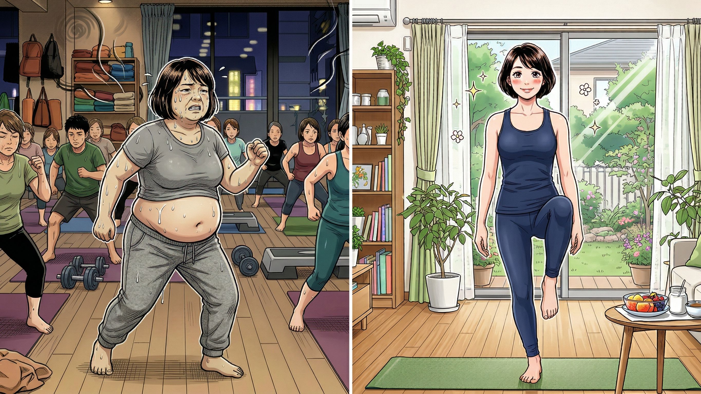 更年期はジムより自宅の方が痩せる