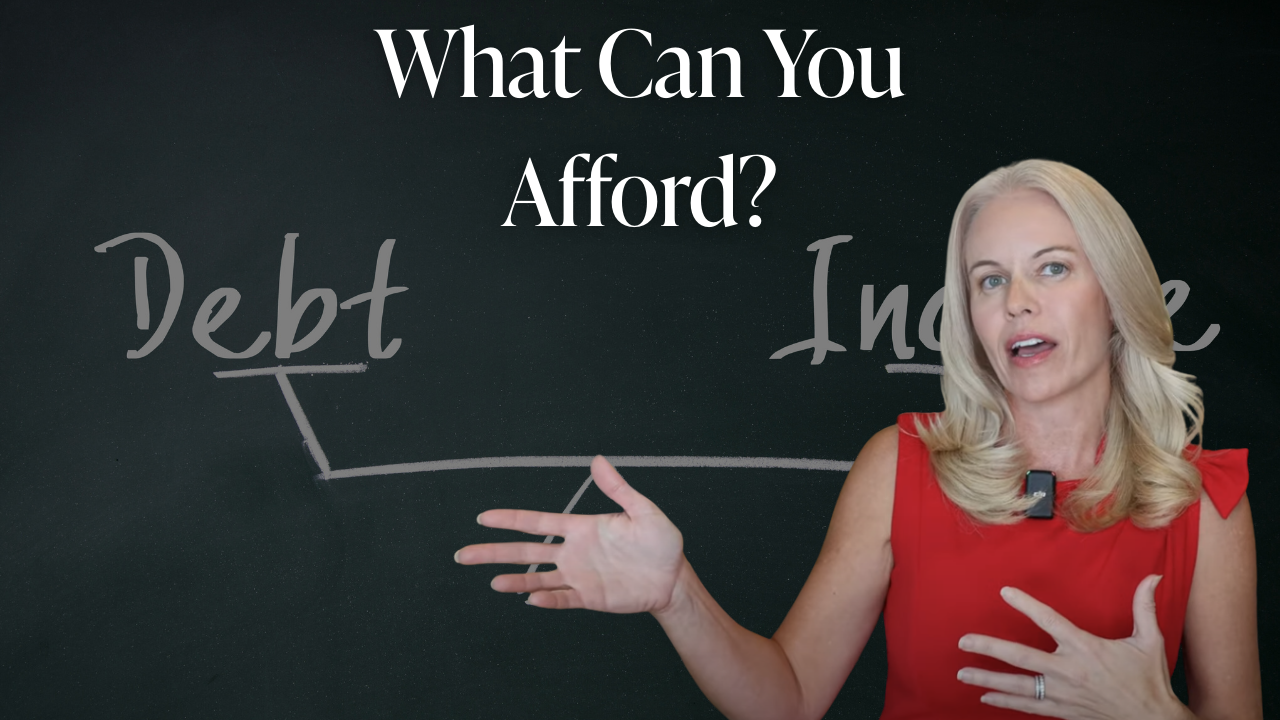 Mortgage expert explaining debt-to-income ratio for homebuyers in a video screenshot, providing tips on mortgage qualification and affordability.