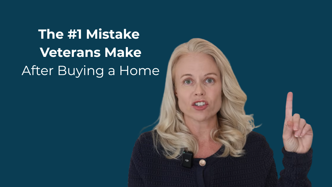 Mortgage expert explaining the number one mistake veterans make after buying a home