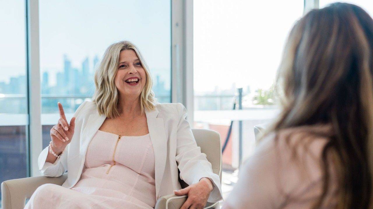 Lianne Grove with Client