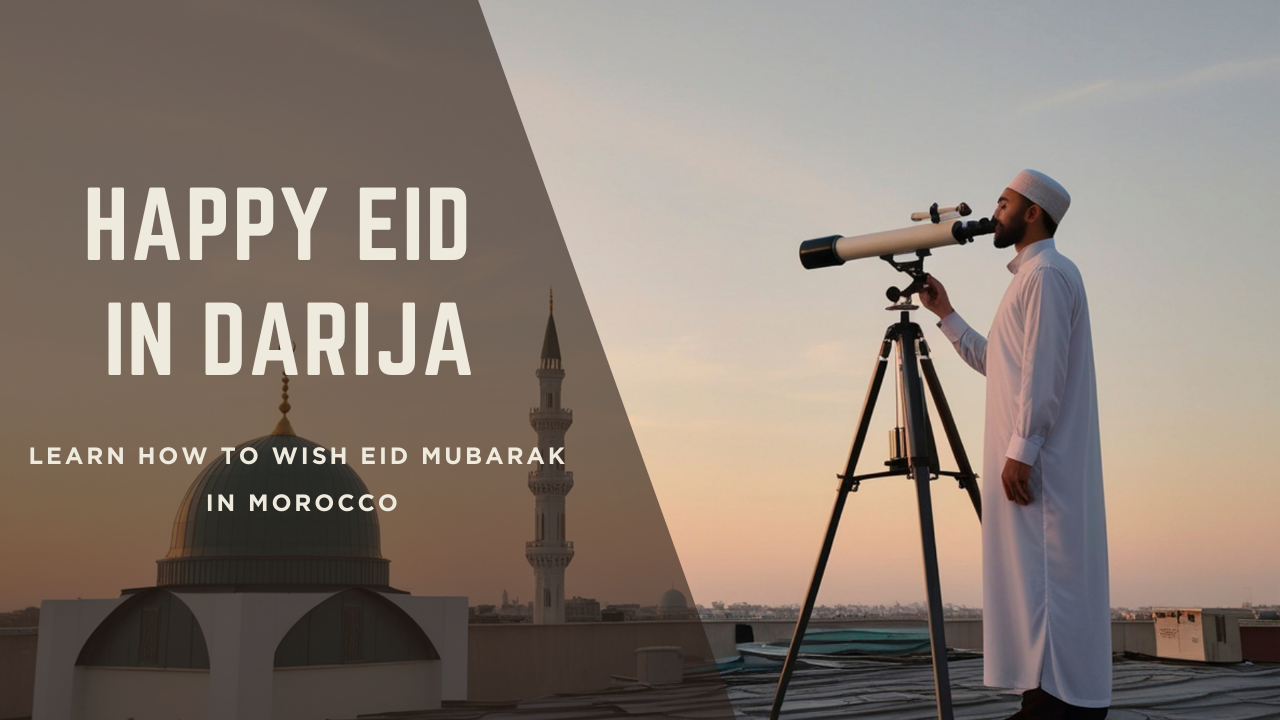 People celebrating Eid in Morocco greeting each other in Darija