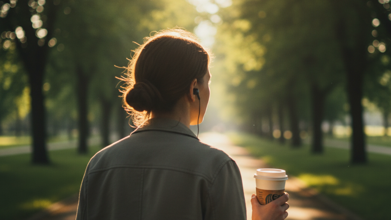 Woman Walking In the Sun