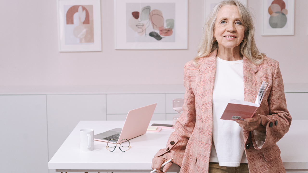 women founder at her shop