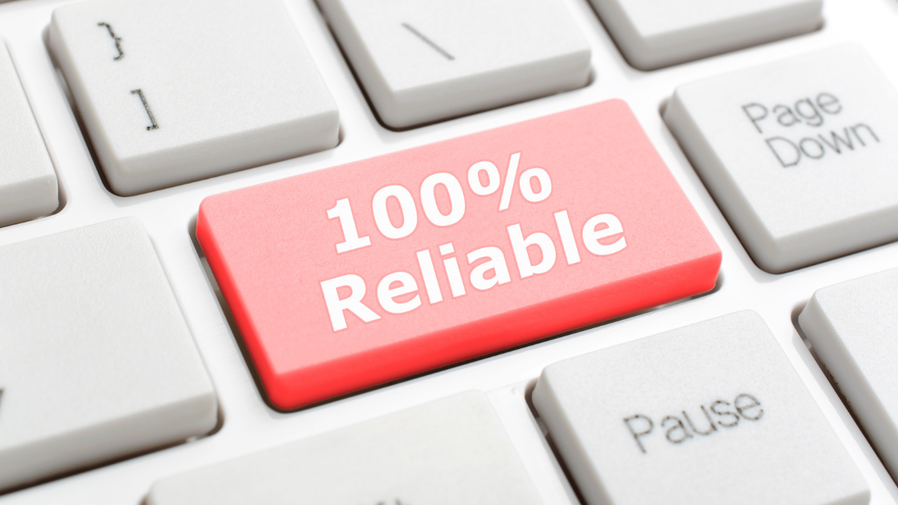 One hundred percent reliable key on keyboard