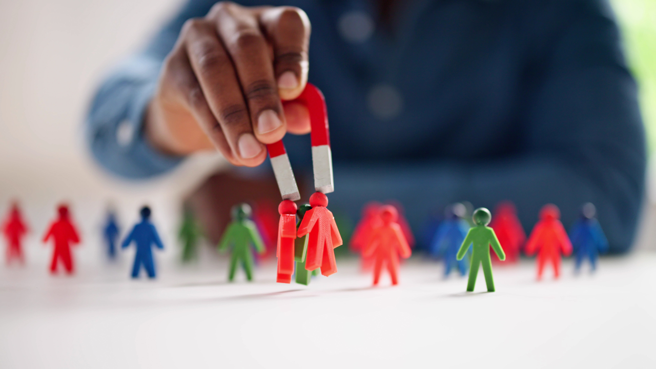 picking up figures with magnet