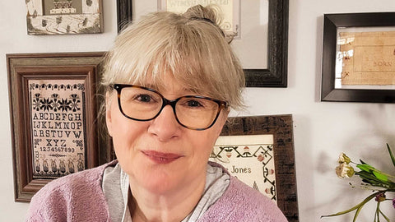 Birgit cross stitching 