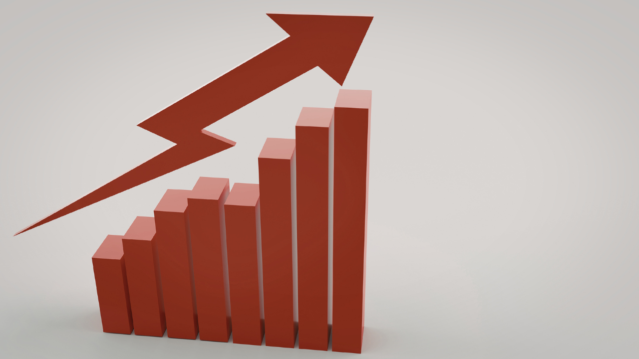 graph with arrow above