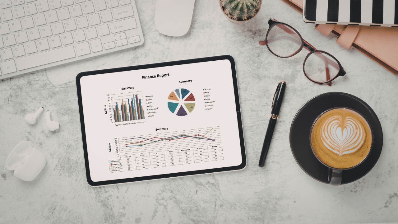 i pad with analytics