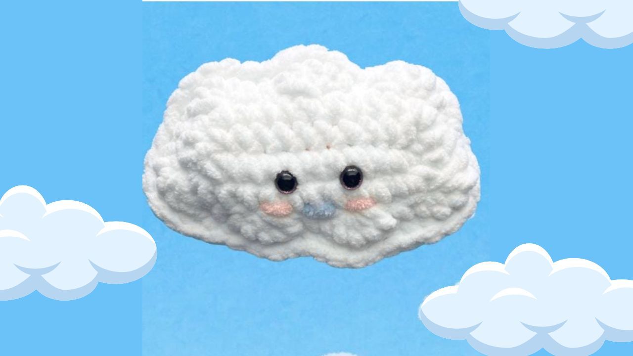 crochet cloud plushie