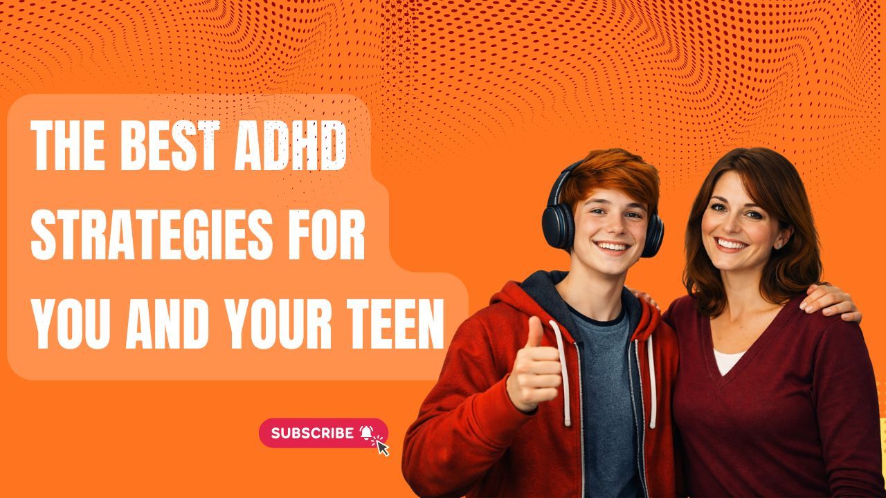 Parent and teenage boy smiling together representing supportive ADHD strategies for teens and parents