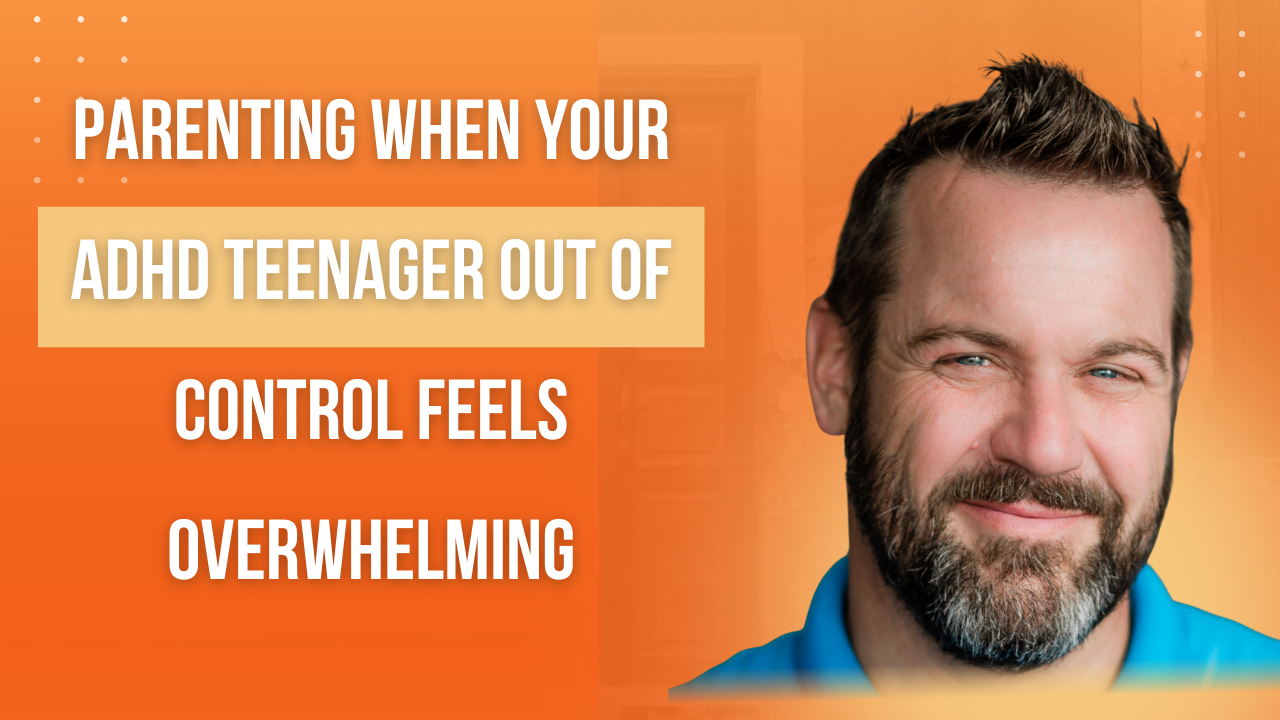 Parent calming ADHD teenager through connection