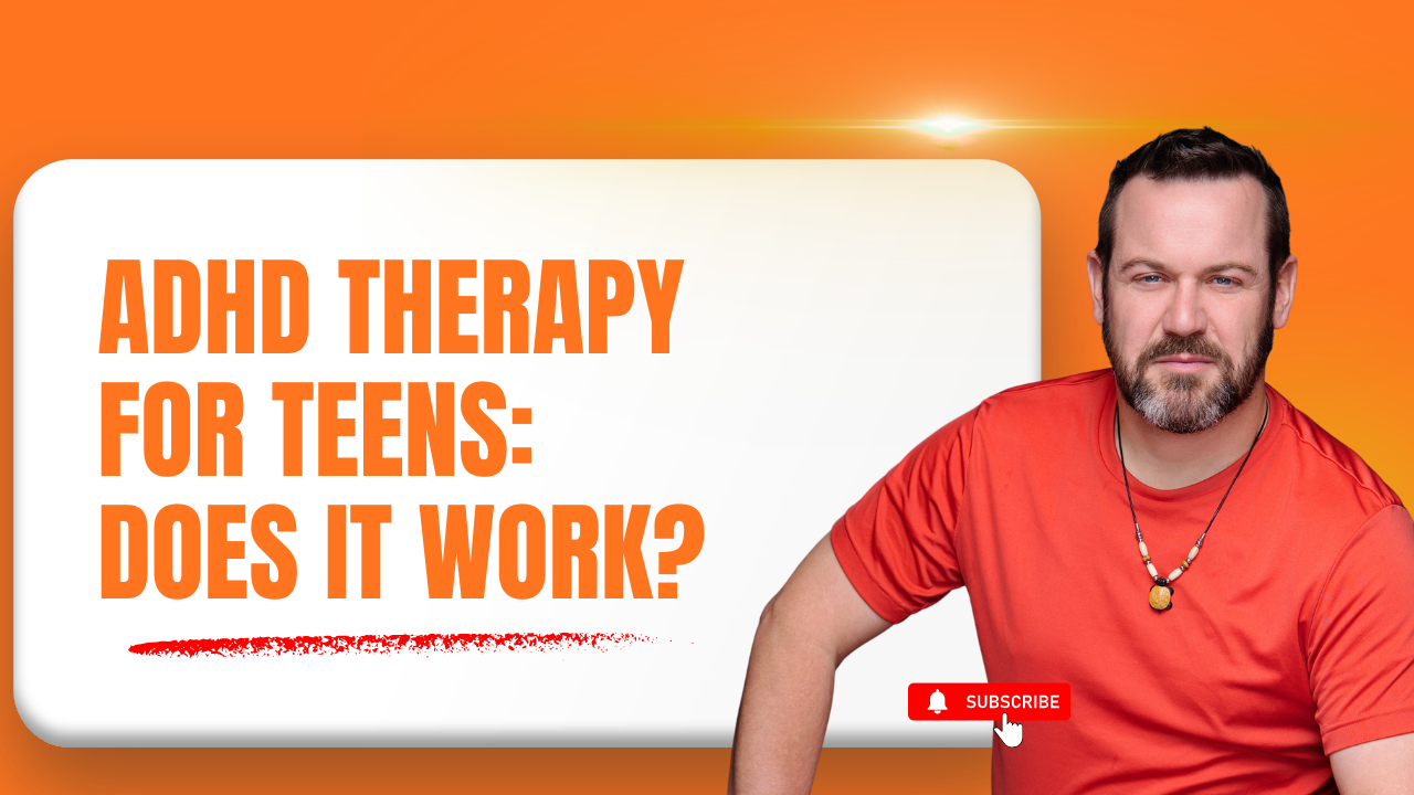 ADHD therapy for teens concept with therapist explaining if treatment works and encouraging parent support at home