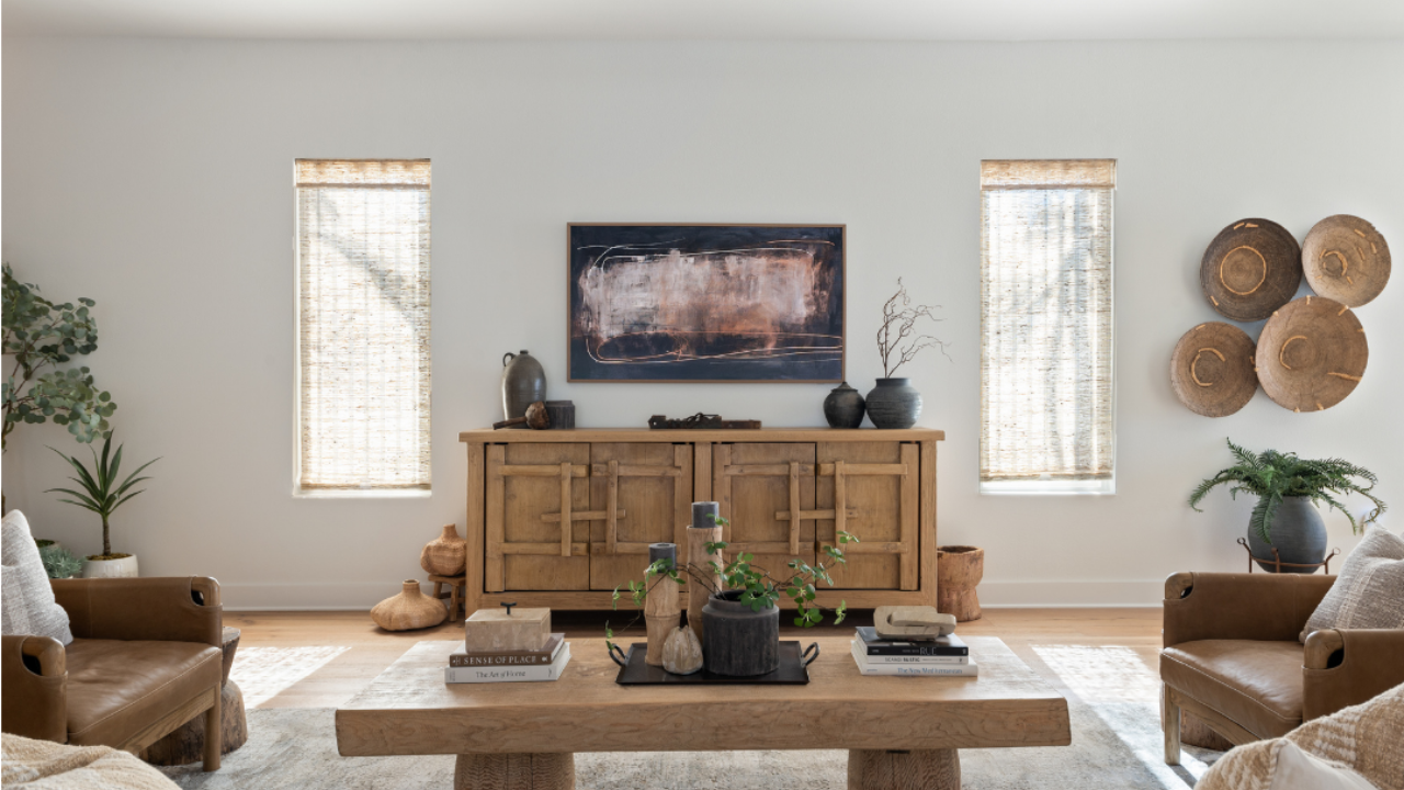 Rustic Coastal meets Organic Modern living room