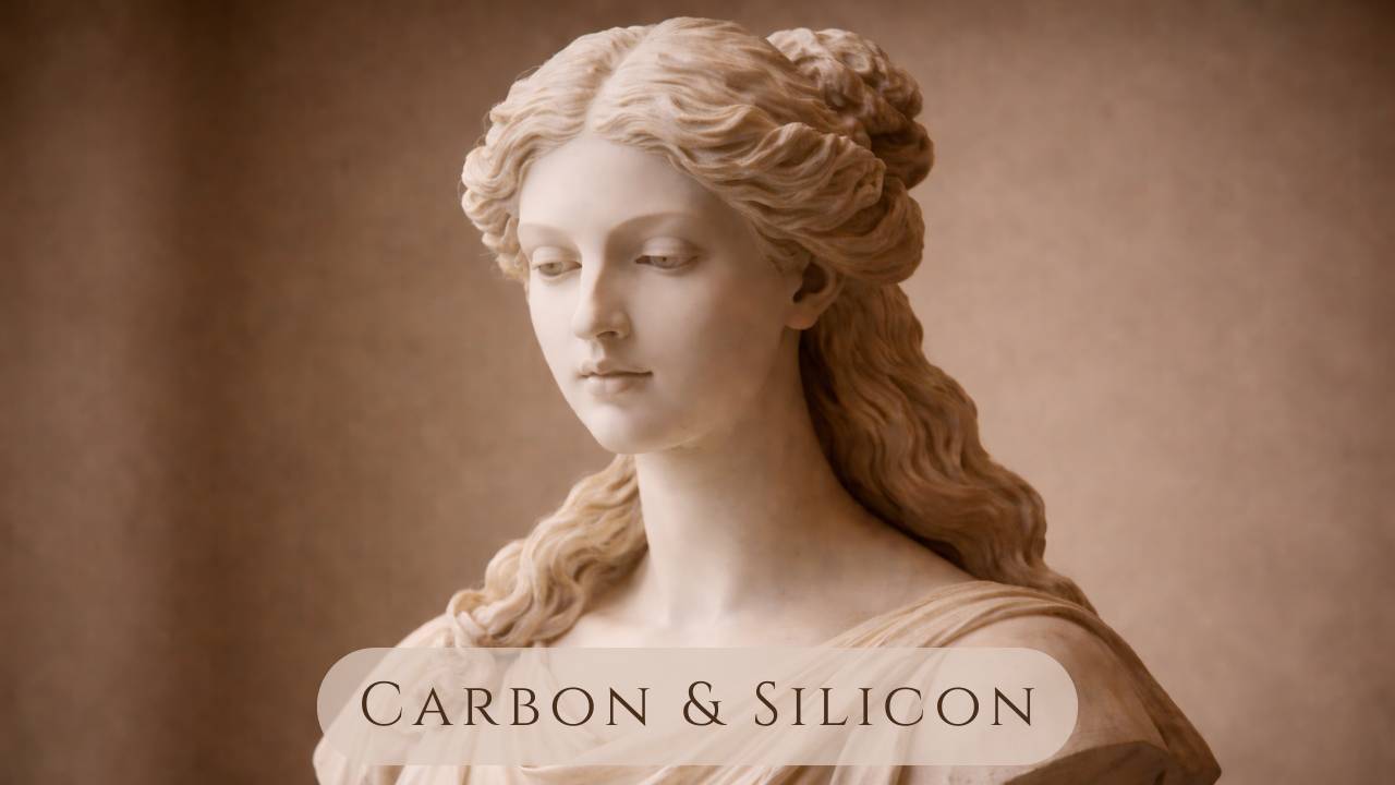 marble bust of a woman