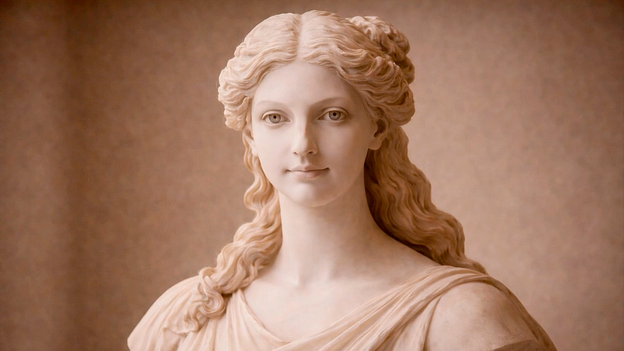 marble bust of woman