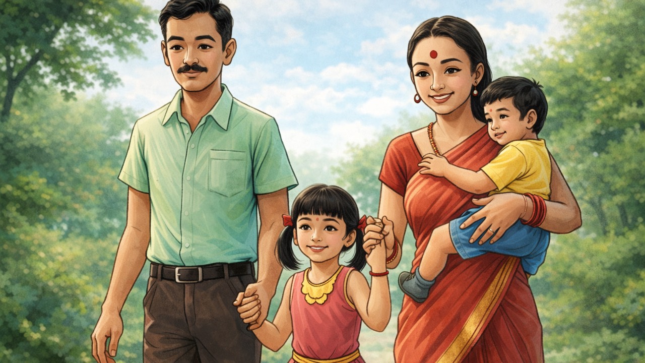 Multi cultural family in the modern world