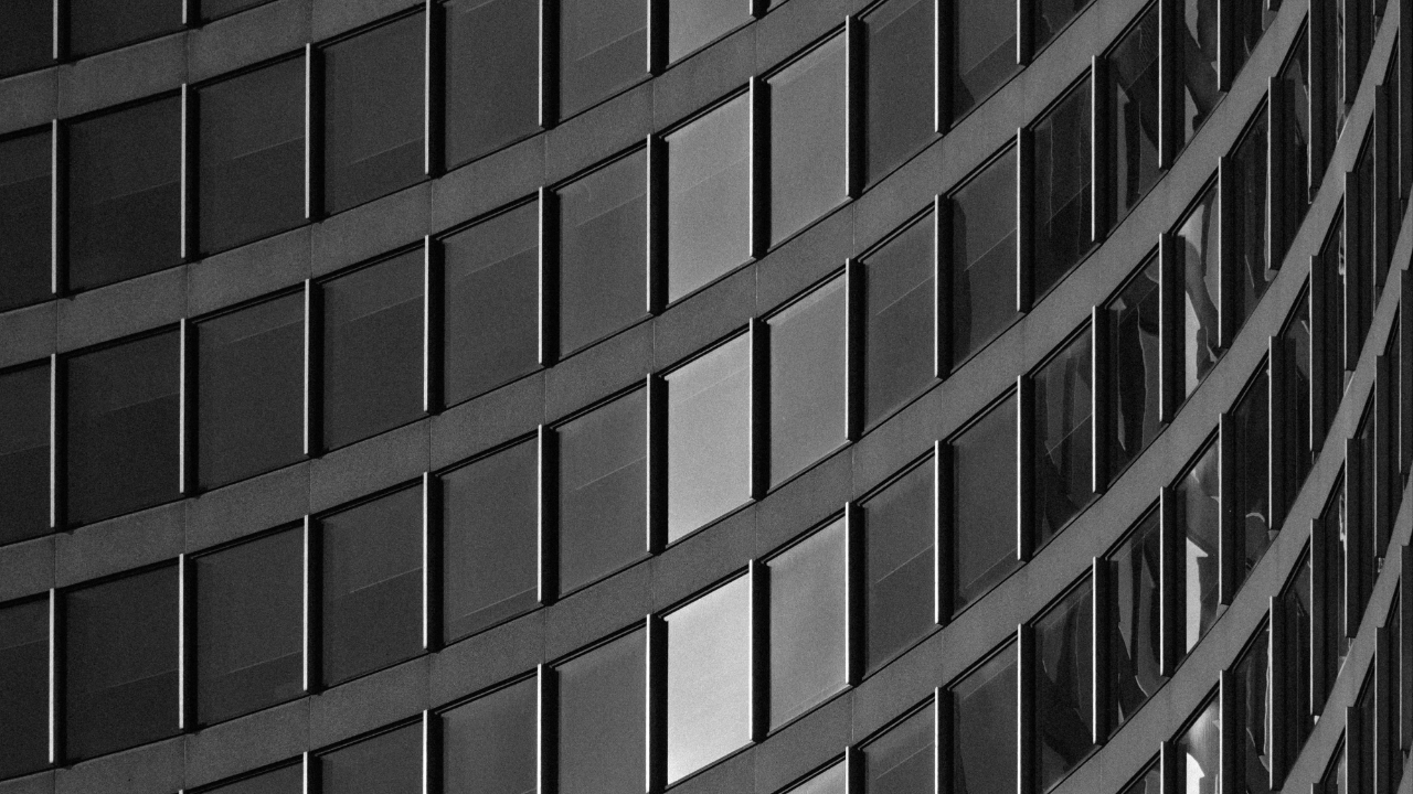 Abstract pattern of windows on a modern glass building