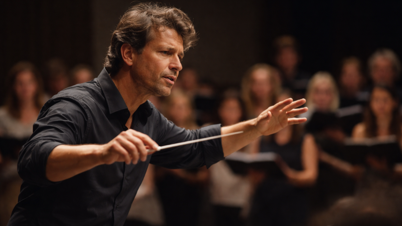 Dirigent führt Chor mit feiner Dynamik und klarer musikalischer Führung